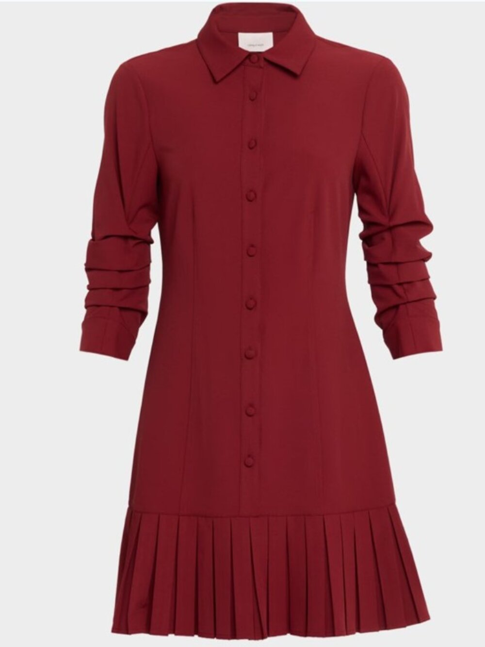 Cinq à Sept Lucilla Pleated-Hem Mini Shirtdress